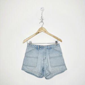 VTG Y2K 00s UNION BAY Carpenter Denim Shorts Light wash cotton womens 26 3